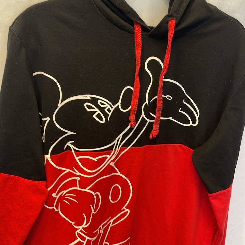 Disney Mickey Mouse Juniors XXL Hoodie Colorblock Jerry Leigh Vacation Cozy Soft - Picture 2 of 6